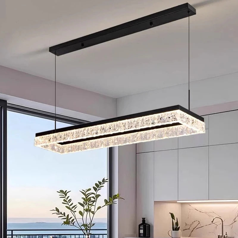 Modern Iron and Acrylic Dimmable Pendant Light