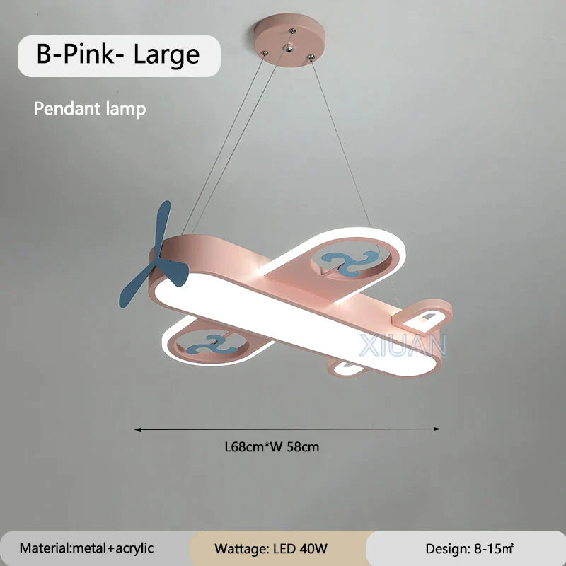 DecorBites™ Enfants Avion Suspension Bois Métal Appliques Maternelle LED