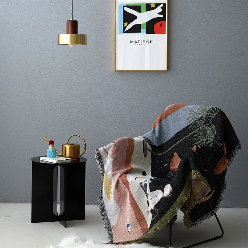 DecorBites™ Knit Sofa Blanket: Modern Nordic Design Throw Blanket