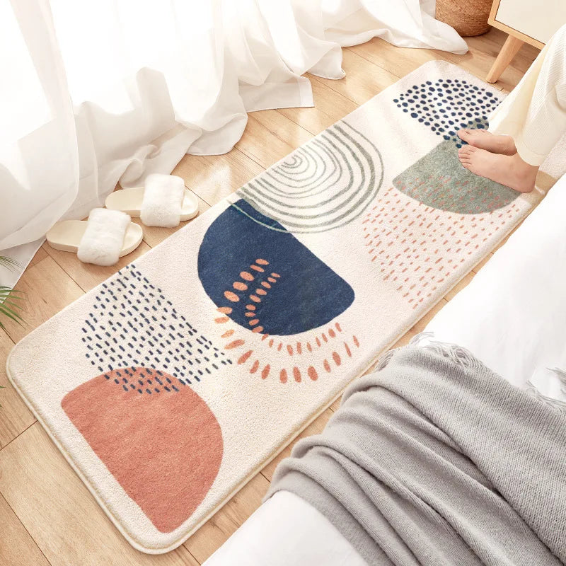 DecorBites™ Cozy Faux Lamb Wool Bedside Rug for Bedroom Decor Anti-Slip Soft Living Room Carpet