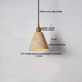 DecorBites™ LED Yellow Travertine Hanging Lamp for Home Decor and Lighting Fixtures