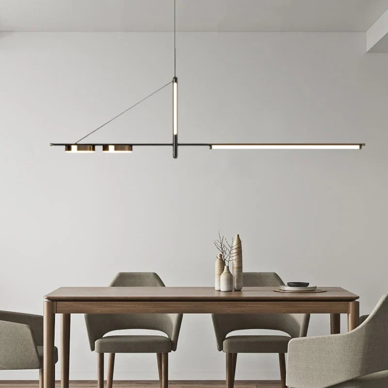 DecorBites™ Black Chandelier Modern Simplicity Pendant Lights for Living Dining Kitchen Tables