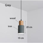 Minimalist Nordic Wood and Metal Single Pendant Light