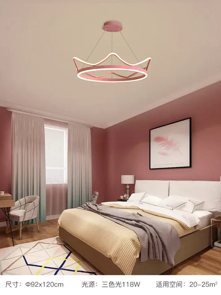 DecorBites™ Crown Design Gold Chandelier for Living Room Kids Bedroom