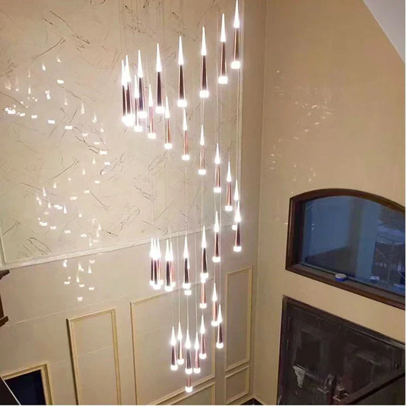 DecorBites™ Elegant LED Ring Chandelier for Living Room Bedroom Kitchen Staircase Lighting