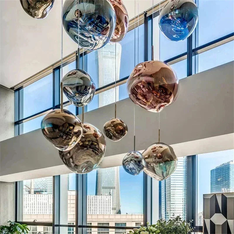 DecorBites™ Glass Pendant Lights: Nordic Kitchen Bedroom Living Room Dining Chandeliers Fixture