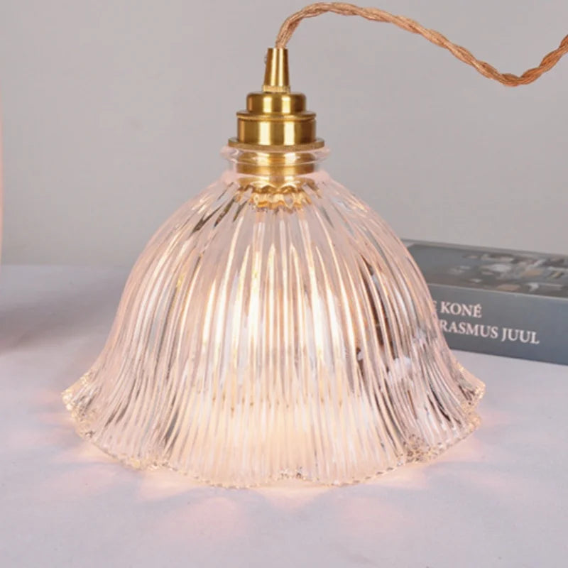 DecorBites™ Clear Glass LED Pendant Light Fixture for Modern Home Decor