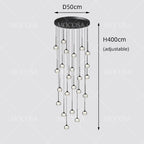 Black Water Drop Acrylic LED Pendant Light
