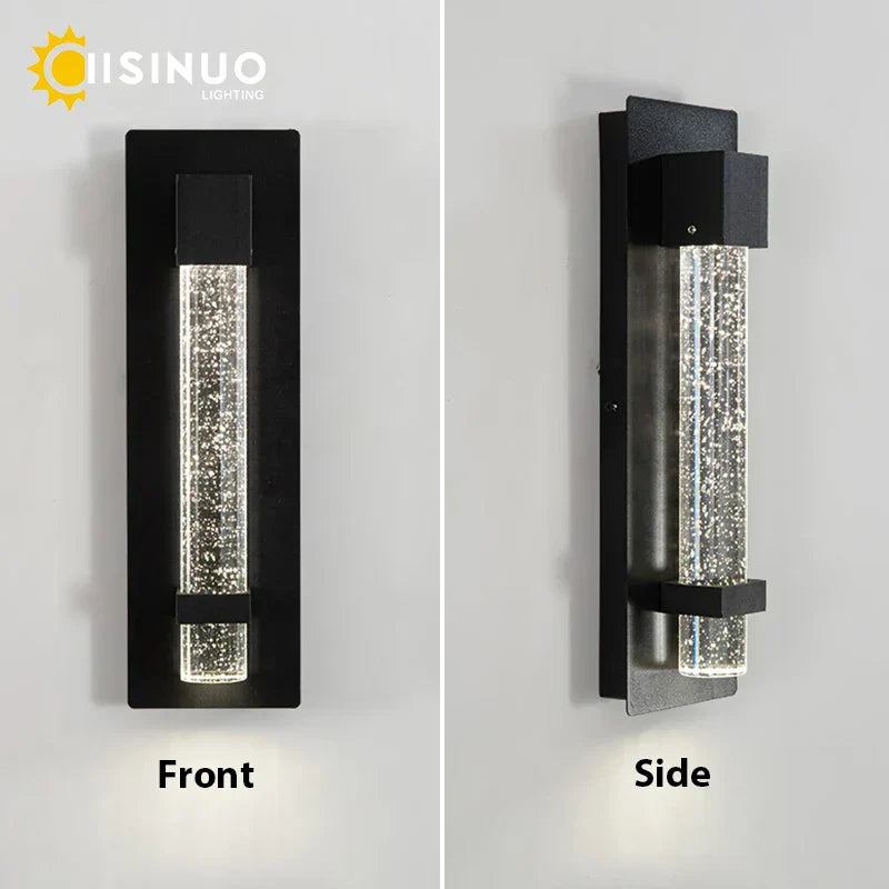 DecorBites™ Crystal Bubble LED Outdoor Wall Lamp for Porch, Entryway & Garden