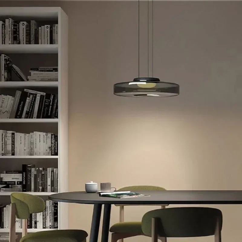 Nordic Glass Pendant Light in Green or Gray