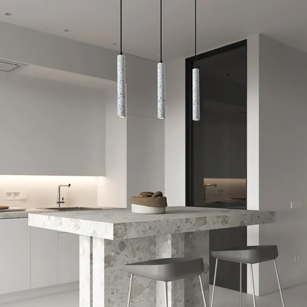 DecorBites™ Concrete Tube Pendant Light Chandelier