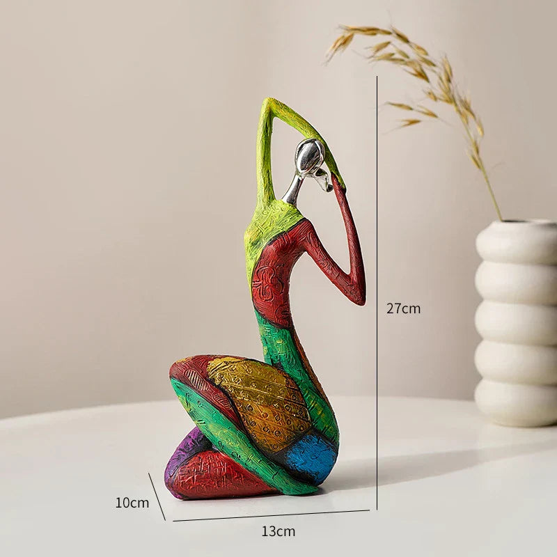 DecorBites™ Abstract Woman Sculpture Resin Crafts Nordic Home Decor Living Room Statue