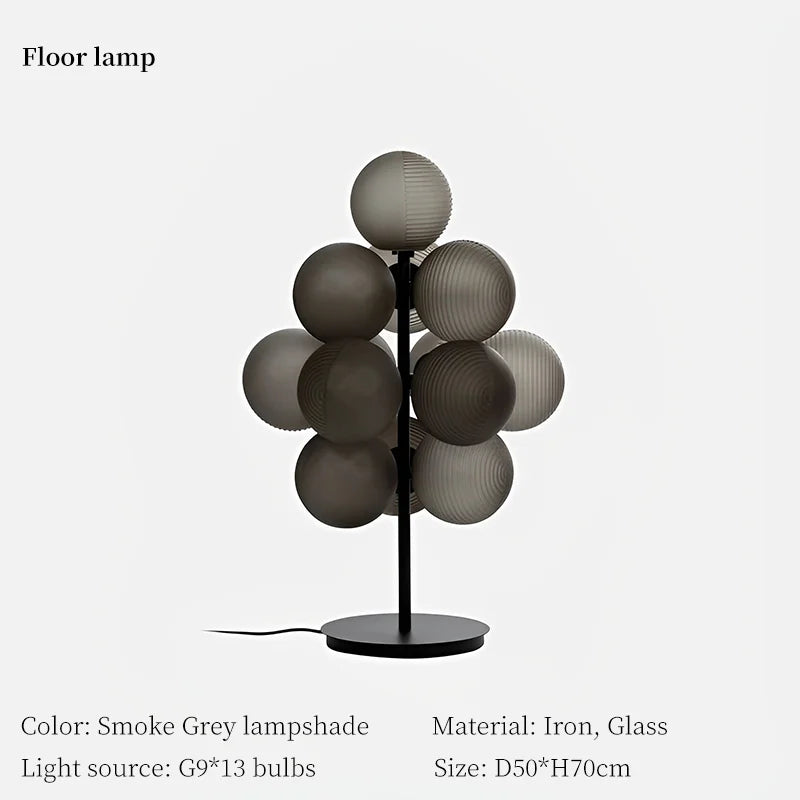 DecorBites™ Grape Chandelier: Modern Glass Ball Pendant Lamp for Living Room and Bedroom
