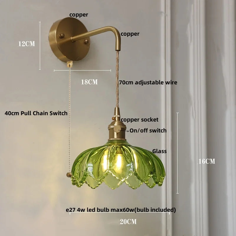 أضواء جدارية ليد DecorBites™ بمفتاح زجاجي أخضر للمطبخ وغرفة النوم وغرفة المعيشة