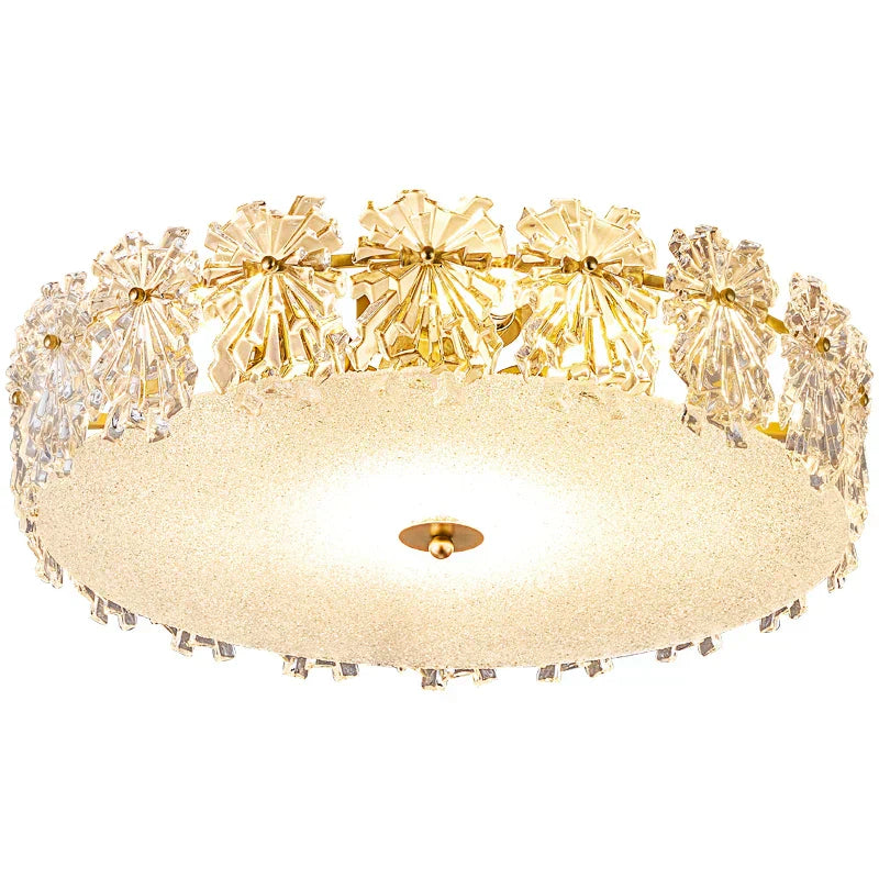 DecorBites™ Crystal Glass Maple Leaf Ceiling Chandelier for Modern Luxury Minimalist Living Room