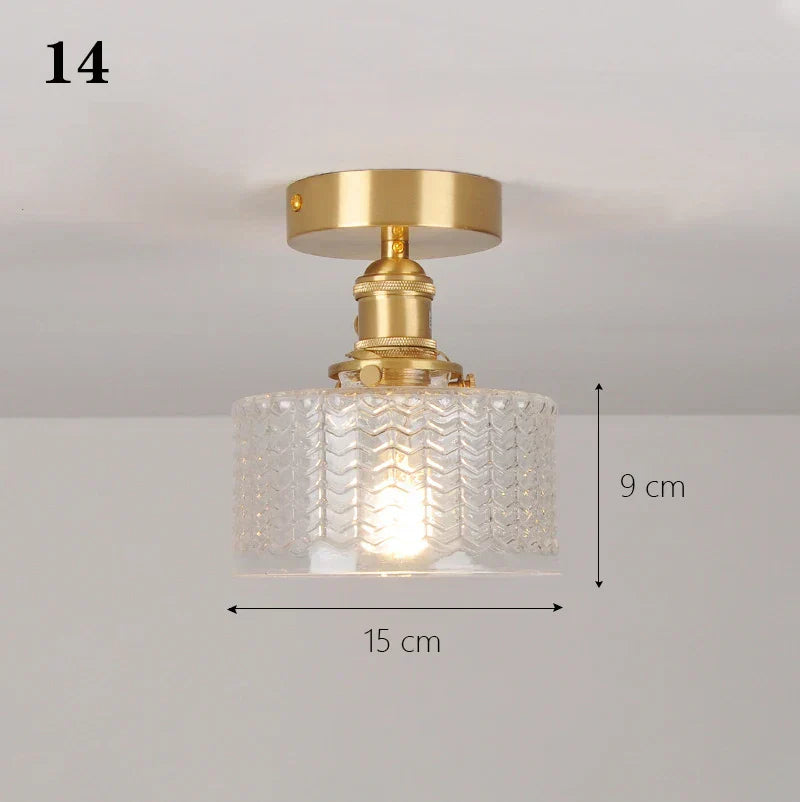 DecorBites™ Glass Shade Pendant Ceiling Lamp for Kitchen Aisle Bedroom LED Lights Fixtures