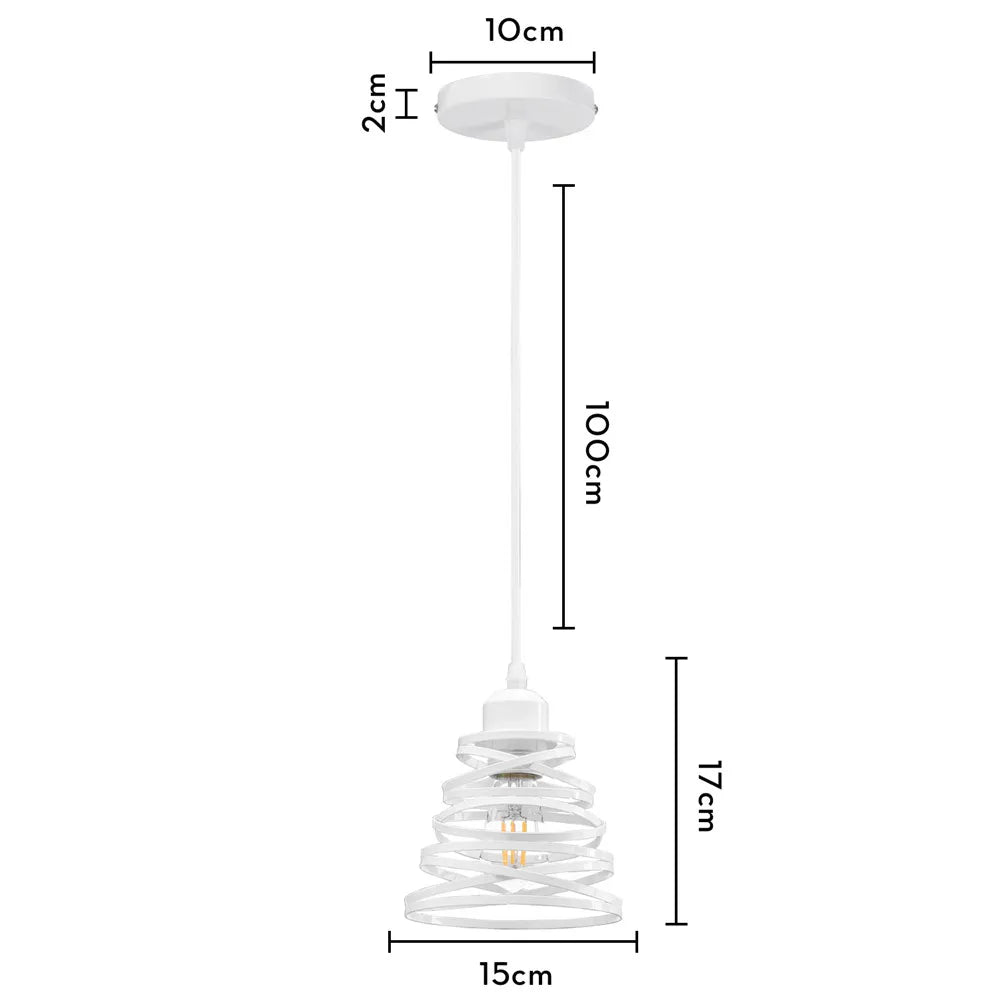 مصباح سقف متدلي DecorBites™ Iron Cage Ring Chandelier للمطبخ وغرفة المعيشة