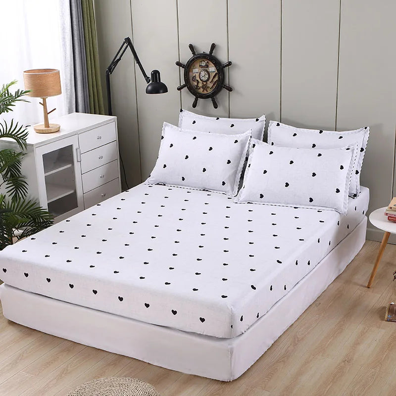 طقم ملاءة جاهزة DecorBites™ Golden Feather: 120/150/180 سم + 2 غطاء وسادة