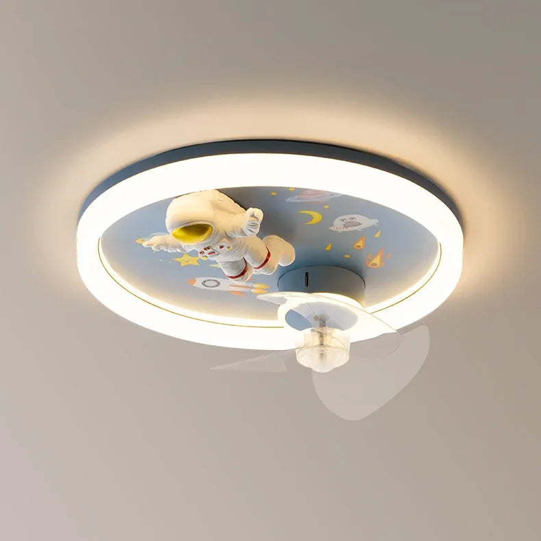 DecorBites™ Astronaut Kids Ceiling Fan Light - Modern Minimalist Boy and Girl Room Fixture