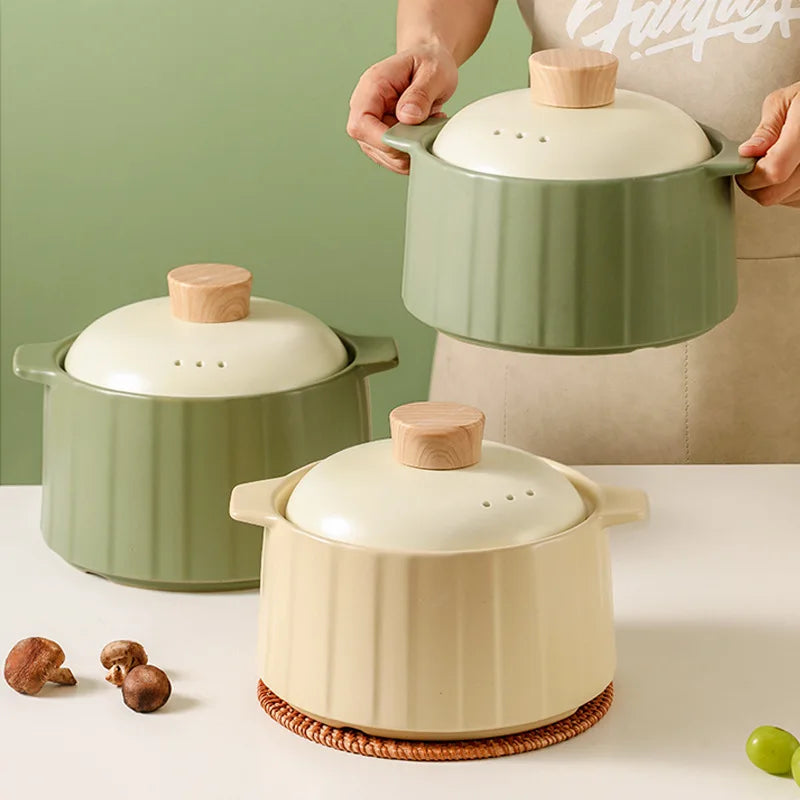 DecorBites™ Gas Stove Rice Cooker Casserole Pot - High Temperature Resistant Soup Pot