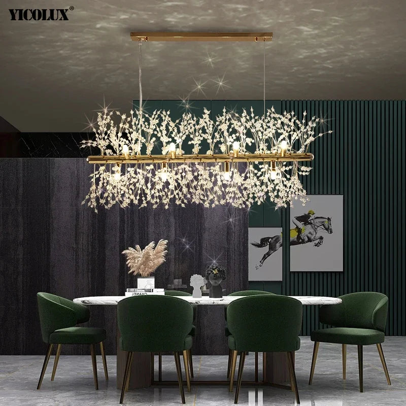 DecorBites™ Dandelion LED Crystal Chandelier for Living Room Dining Decoration