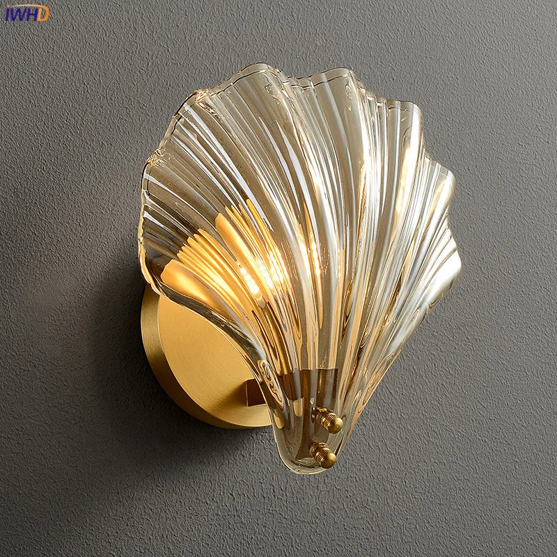 DecorBites™ Glass Copper LED Wall Lamp for Home Indoor Decor - Modern Nordic Wandlamp