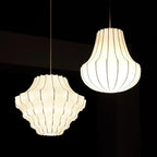 Japanese Wabi-Sabi White Silk Knitted Pendant Light