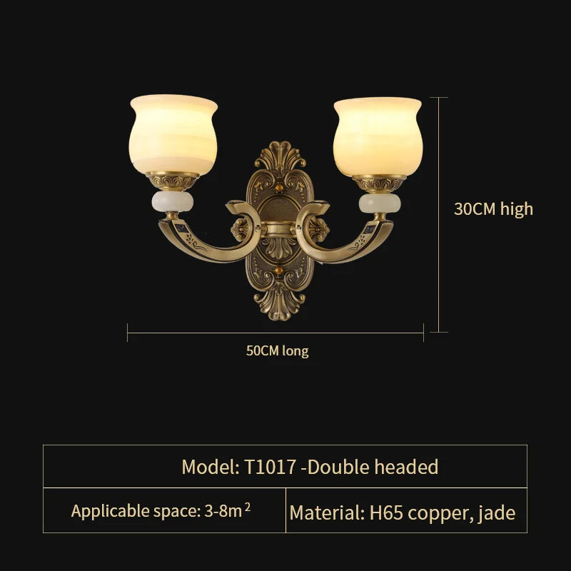 DecorBites™ Copper Jade Pendant Lamp: Modern Chinese Style Dining Room Decor for Villas