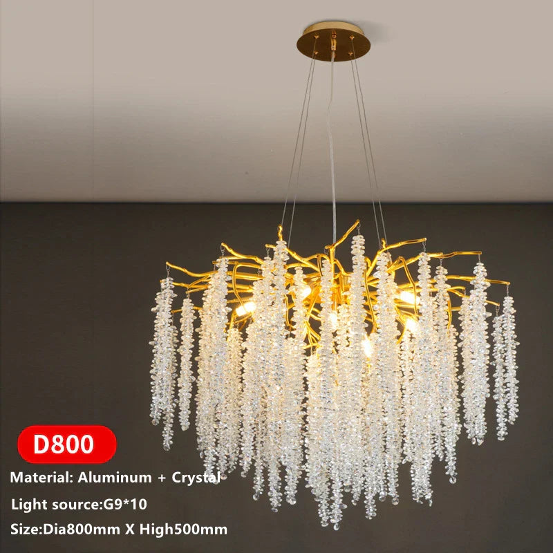 DecorBites™ Crystal Tassel Ceiling Chandelier for Luxurious Home Decor