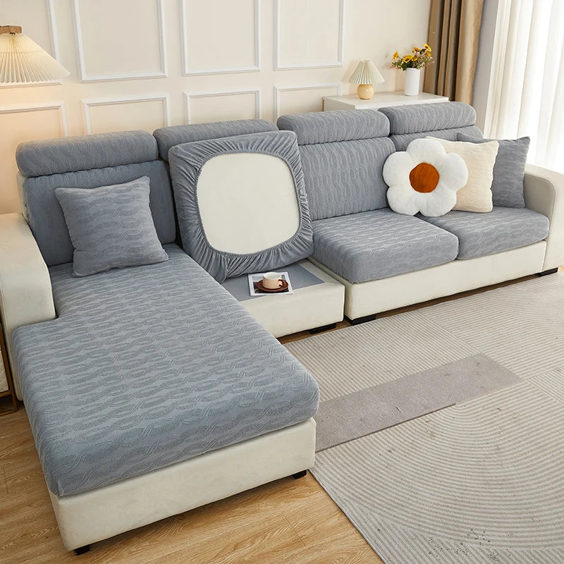 DecorBites™ Jacquard Sofa Seat Cover Furniture Protector Stretch Washable Slipcovers