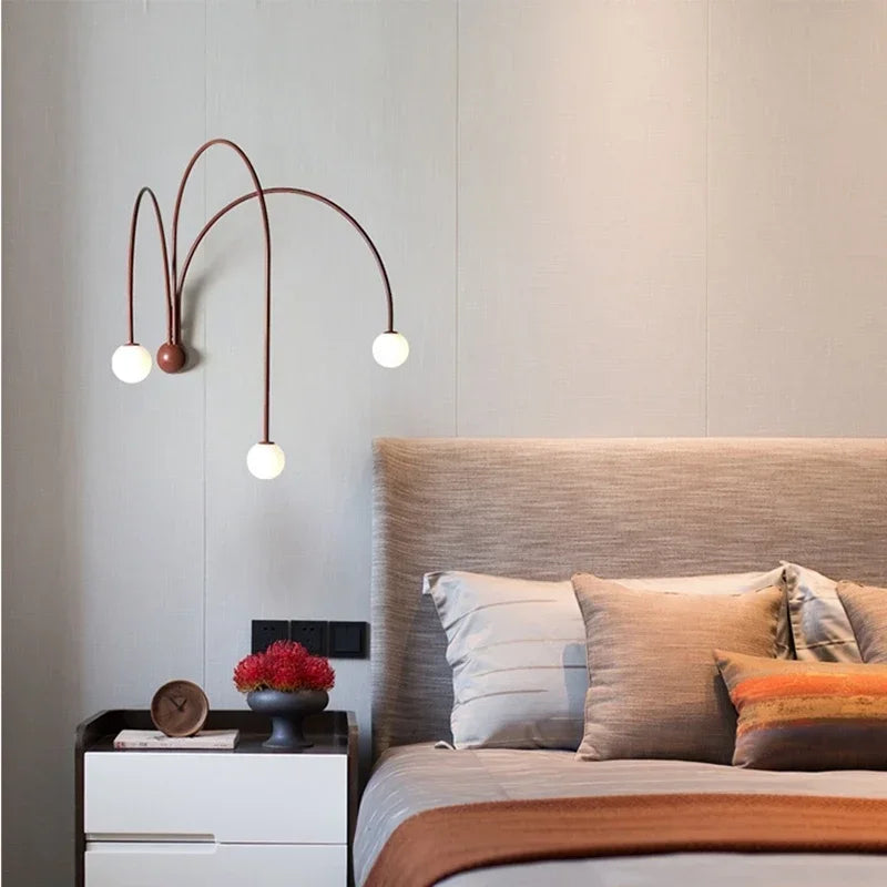 DecorBites™ Iron Glass LED Wall Light for Living Room Bedside Table Restaurant Home Decorations