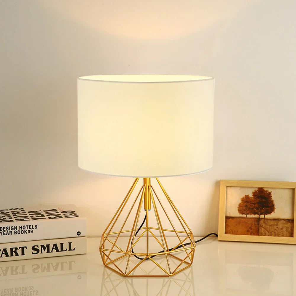 DecorBites™ Linen Fabric LED Table Lamp Creative Gift Night Lamp