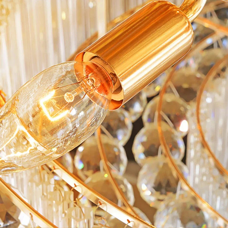 DecorBites™ Crystal LED Chandelier Cake Ceiling Lamp for Living Room Bedroom Kitchen Hotel