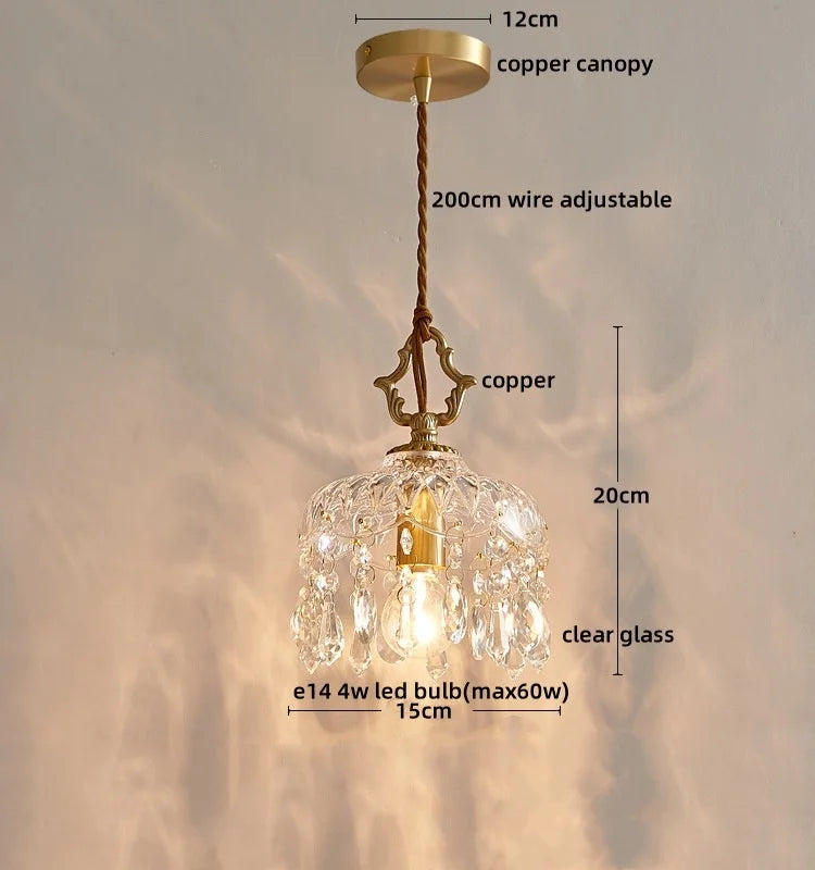 DecorBites™ Crystal Glass LED Wall Sconce - Luxury French Stair Light for Home Decor
