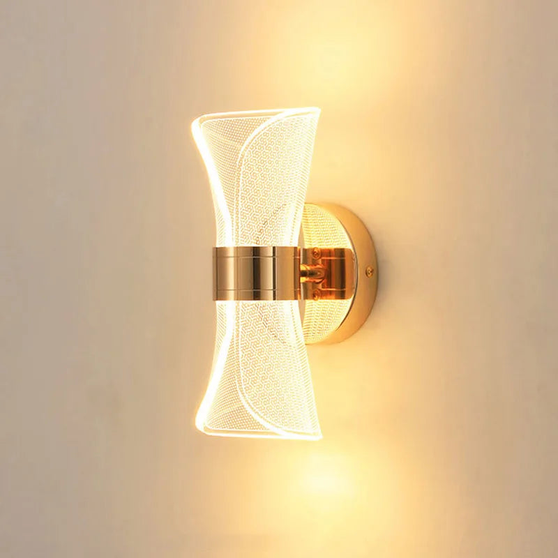 DecorBites™ Gold Nordic Acrylic LED Wall Lights for Bedroom Living Room Decoration
