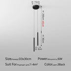 Minimalist Black and White Metal LED Pendant Light