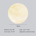 Nordic Moon White FRP Round Pendant Light