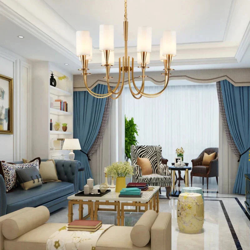DecorBites™ Copper Ceiling Chandelier for Living Room Kitchen Bedroom Lighting