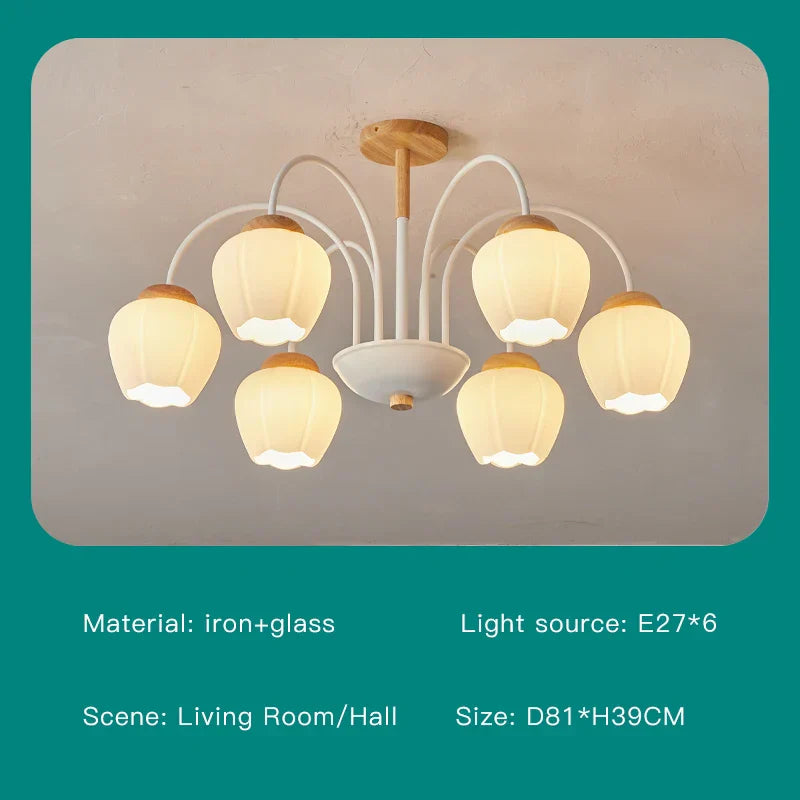 DecorBites™ 2024 Modern Green White Chandelier Ceiling Hanging Lamp for Living Room Dining Bedroom