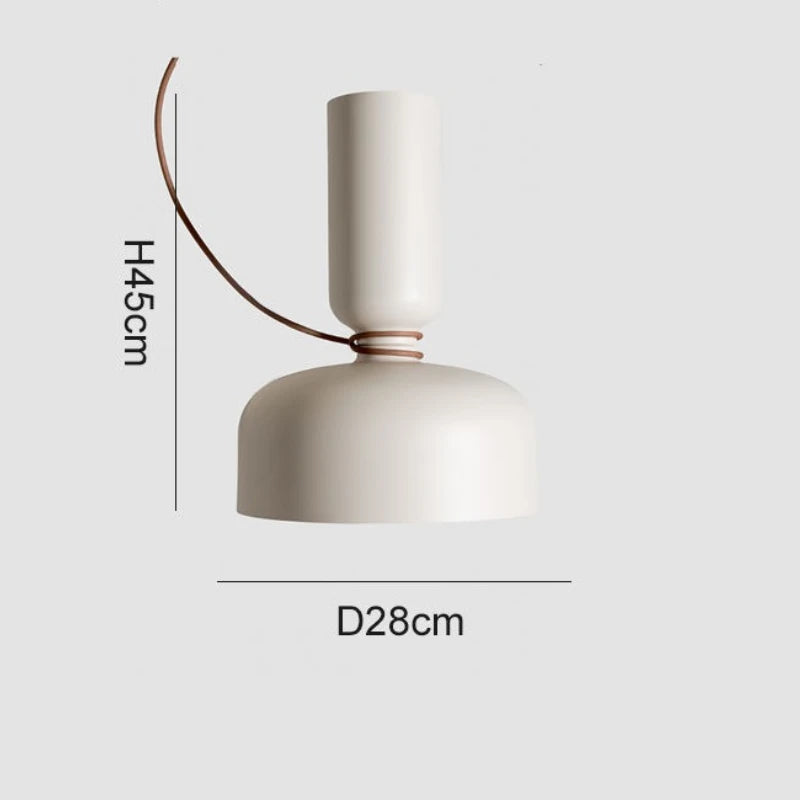 Danish Art Wrought Iron Pendant Light in Black or White