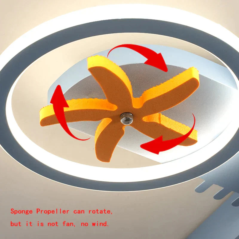 مصابيح سقف DecorBites™ Kids Airplane، مصباح LED قابل للتعتيم بجهاز تحكم عن بعد
