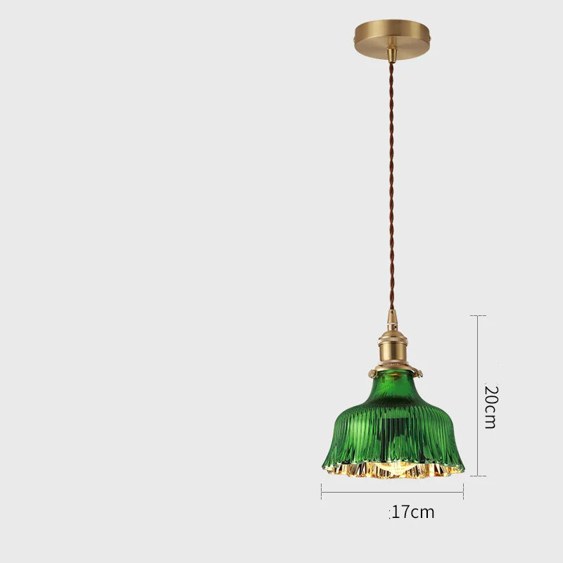 DecorBites™ مصابيح قلادة LED زجاجية خضراء للإضاءة الداخلية في المنزل وغرفة المعيشة والبار والمقهى