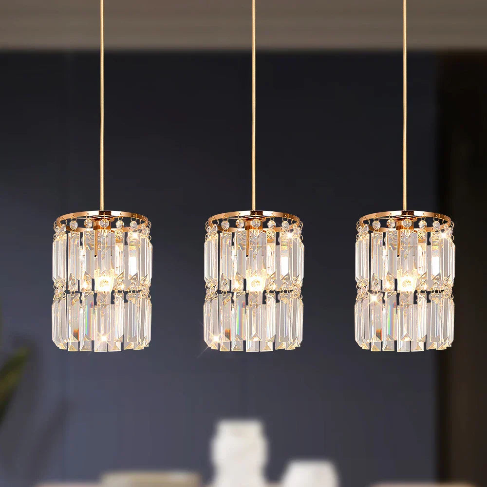 DecorBites™tm Crystal Pendant Light | Modern Chandelier for Dining Table and Kitchen Island