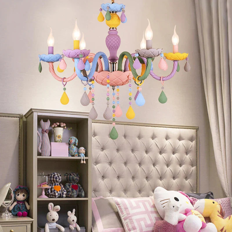 ثريا سقف ماكارون LED لغرفة الأطفال من DecorBites™ لديكور غرفة نوم الأولاد والبنات