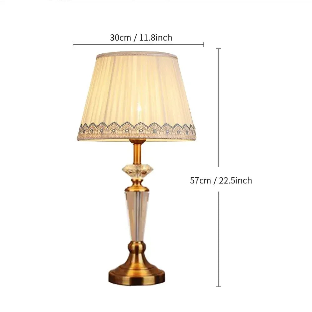 DecorBites™ Crystal Floor Lamp - European Retro Living Room & Bedroom Stand Light
