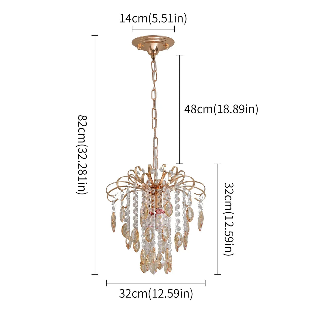 DecorBites™ Crystal Led Pendant Light Modern Chandelier Ceiling Lamp for Living Room