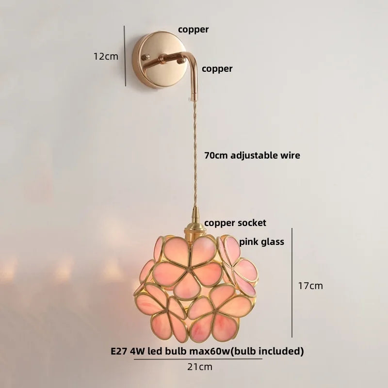 مصابيح جدارية LED من DecorBites™ بزجاج شفاف ومصباح سرير قابل للتعديل على الطراز الاسكندنافي الحديث