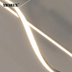 Minimalist Linear LED Pendant Light in Black or White