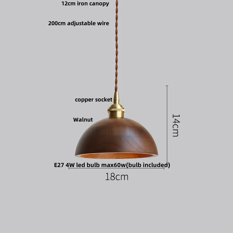 مصباح معلق زجاجي LED من DecorBites™ بقاعدة نحاسية لديكور غرفة المعيشة والطعام