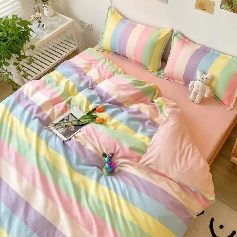 DecorBites™ Checkerboard Pattern Duvet Cover Set - Stylish and Cozy Bedding Kit for Bedroom